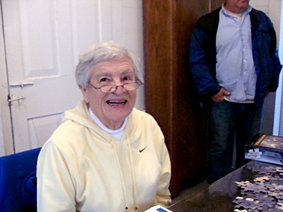 Town Historian Louise Bement was the one-room schoolhouse teacher Friday The East Shore Festival Of The Arts