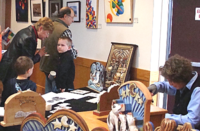 Wood carver Mary Shelly was the featured artist this year. The East Shore Festival Of The Arts