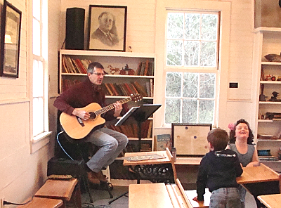 Dr. K (Paul Kempkes) livened things up in the Field one-room schoolhouse The East Shore Festival Of The Arts