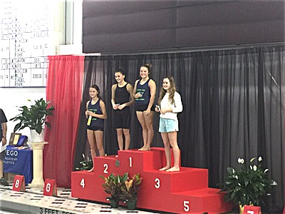 Meghan Matheny 2nd overall finish in Diving. Photos by Jamie Ferris swim 2015 Clas C Sectionals Meghan Matheny 2nd