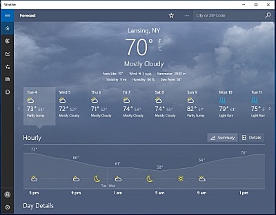 Windows 10 Weather