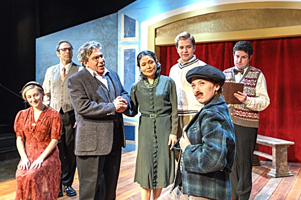 From left: Jillian Gottlieb*, Thomas Conroy*, Eric Brooks*, Lydia Gaston*, Coleman Hemsath, Emily Jackson, Patrick Halley*. Photo by Dave Burbank Precious Nonsense rehearsal.2