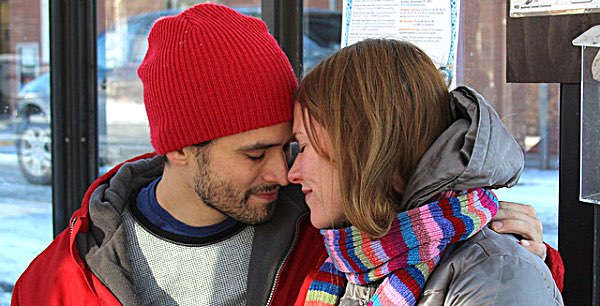 Marcin Mesa and Kate MacCluggage in IRONBOUND. Photo by Lesley Greene kitchen ironbound