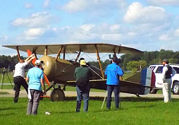 Planes of Tommy's era had to be started by 'hand-propping', pulling the propellor by hand until the engine starts Tommy Come Home Historic Centennial Flight Ithaca-Tompkins Airport September 29, 2018